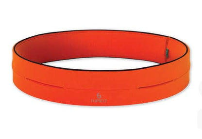 FlipBelt Classic Running Belt, Phone Holder for Running, Money Belt Pouch - color: Neon Punch, size: Extra Small