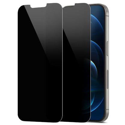 2 Pack Privacy Screen Protector Compatible with iPhone 12 / iPhone 12 Pro [27° Anti-Spy] Ultra Thin 9H Dual-Glass Coated PET Hybrid Film [Unbreakable] Scratch Resistant, Easy Install with Alignment Jig - size: iPhone 12/12 Pro