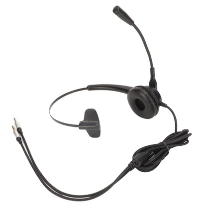 Corded Telephone Headset, Single Ear Phone Headset with Noise Cancellation Microphone, Headband and 330 Degree Rotatable Ear Plate for Customer Service, Multimedia