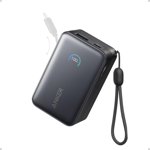 Anker Nano Power Bank, 45W 10,000mAh Portable Charger, iPhone Battery Pack - color: Black