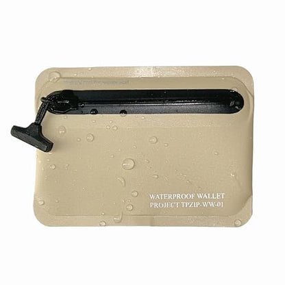 Heavy Duty Airtight Wallet Submersible Waterproof Wallet Protection for Keys, Cards - color: Light Khaki (Hypalon Texture), size: 5.2" X 4" / 13.5CM X 10 CM