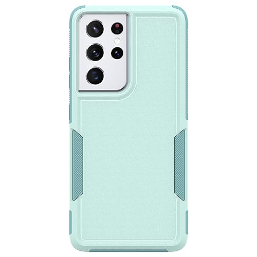 for Samsung Galaxy S21 Ultra Case: Dual Layer Protective Heavy Duty Cell Phone Cover Shockproof Rugged with Screen Protector - Military Protection Bumper Tough - Samsung Galaxy S21 Ultra 5G, Green - color: Mint Green (PC) + Mint Green (TPU)