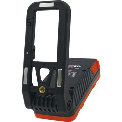 K Tool International 7334XD Rechargeable Work Light, 1100 Lumen COB with 500 Lumen Flashlight, Folding Stand, Magnetic Base, Type C Charging, Power Meter