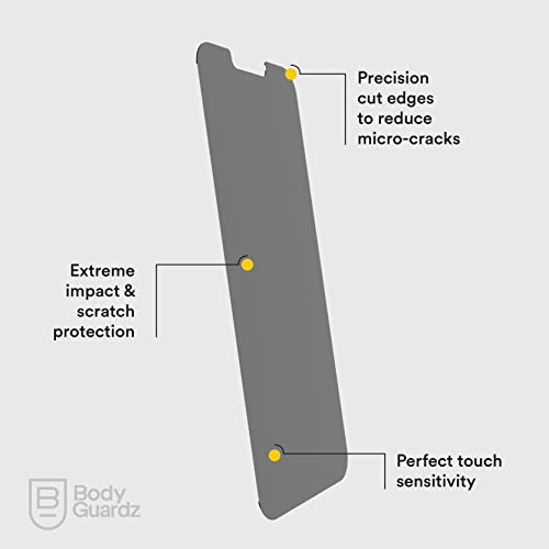 BodyGuardz Pure 3 Privacy Screen Protector for iPhone 17E / 16E / 14, 2-Way Privacy Technology With Maximum Strength 9H Anti-Spy Tempered Glass, Easy Installation, Perfect Touch Sensitivity