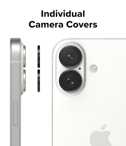 Ringke for iPhone 17 Camera Lens Protector [Camera Lens Frame Glass Black] - size: iPhone 17