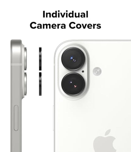 Ringke for iPhone 17 Camera Lens Protector [Camera Lens Frame Glass Black] - size: iPhone 17