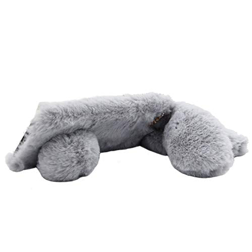 Rabbit Ear Case for Moto G Power 5G 2024, Crossbody Strap Case Fuzzy Fluffy Cute Girls Kids Plush Ball Bunny Fur Soft Bumper Protective Cover, Light Gray - color: Light Gray, size: Moto G Power 5G 2024