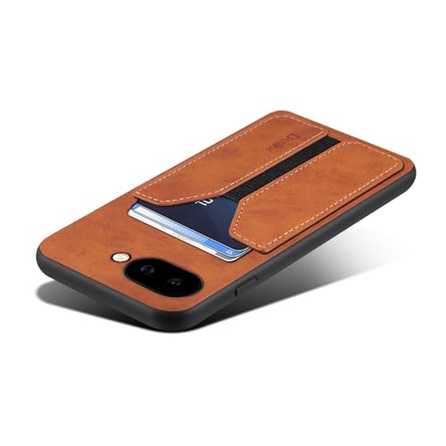 Kowauri Case for Google Pixel 9a, PU Leather Wallet Case with Credit Card Slot Holder Ultra Slim Protector Cover for Google Pixel 9a (Brown) - color: Brown