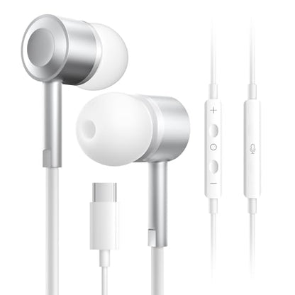 Wired Headphones USB C, [𝐀𝐩𝐩𝐥𝐞 MFi Certified] iPhone 17 Earphones Wired with USB-C Connector for iPhone 17/16/15 Pro Max Earbuds (Built-in Mic & Volume Control)