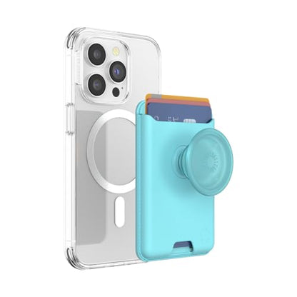 PopSockets Phone Wallet for MagSafe with Grip- Butterfly Pea Blue - color: Butterfly Pea Blue, style: MagSafe