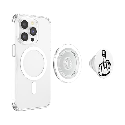 Fuck Off - Middle Finger Phone Popper PopSockets PopGrip for MagSafe - style: Magnetic PopGrip