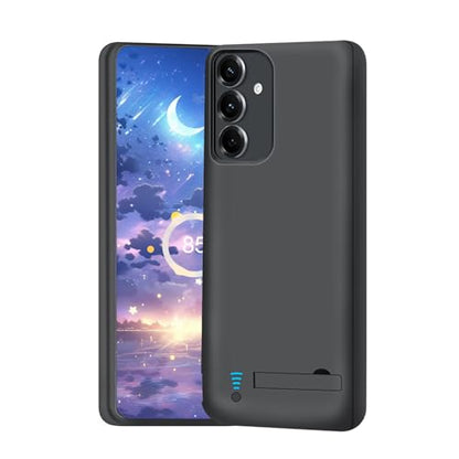 [New Battery Case for Samsung Galaxy S25 S24, 5000mAh Rechargeable Extended Battery Charging Charger Case, Add 100% Extra Juice (6.2 Inches) Black