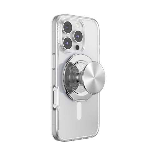 PopSockets Kick-Out Grip for MagSafe, Kickstand- Silver - color: Silver, style: MagSafe Kick-Out