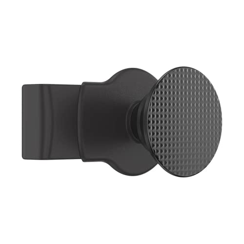 PopSockets Phone Grip Slide for Phones and Cases, Sliding Phone Grip with Expanding Kickstand - Black Knurled Texture