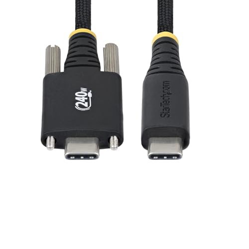 StarTech 6ft/2m USB-C to USB-C Screw Locking Cable (S2CEPR2M-USBSL-CABLE) - size: 6 ft