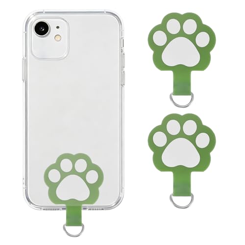 uxcell Phone Tether Tab Universal Cat Paw Phone Lanyard Case Patch Phone - color: Dark Green