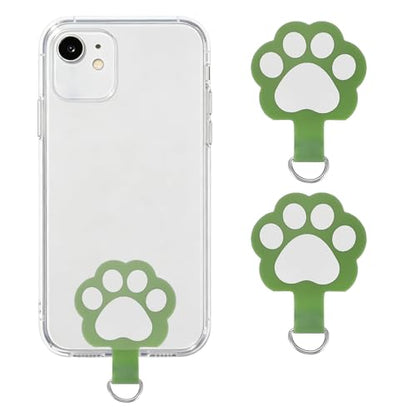 uxcell Phone Tether Tab Universal Cat Paw Phone Lanyard Case Patch Phone - color: Dark Green