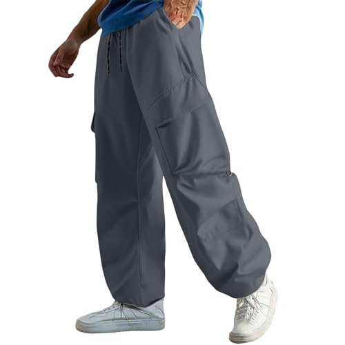 Men Cargo Pants Ripstop Heavy Duty Tactical Water Resistant Deep Pockets Job Site Utility BDU Tactical Pants for Men - color: A Gray, size: XX-Large
