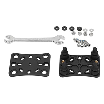 Qiilu Vibration Dampening Motorcycle Phone Mount, Bike Phone Holder Motorcycle Mobile Phone Holder Shock Absorber Phone Bracket Buffer Black for Motorcycle Bike ATV UTV