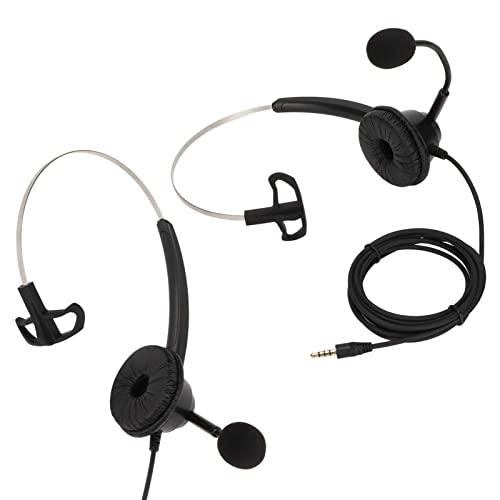 H360-3.5 Single Sided Business Headset, Monaural Telephone Headset with Noise Reduction Microphone, Lightweight Comfortable Call Center Headset for 3.5mm Jack Devices