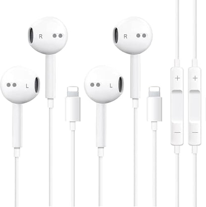 iPhone Wired Earbuds 2 Pack with Mic and Volume Control, Noise Reduction