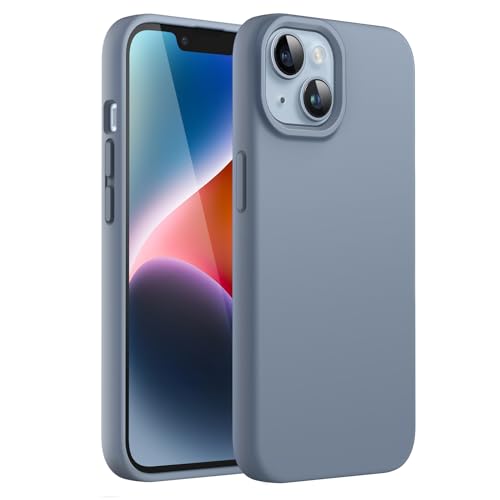 JETech Silicone Case for iPhone 14, Sierra Blue | Silky Soft Touch, Shockproof Protection, Scratch Resistant, Microfiber Lining - color: Sierra Blue, size: iPhone 14