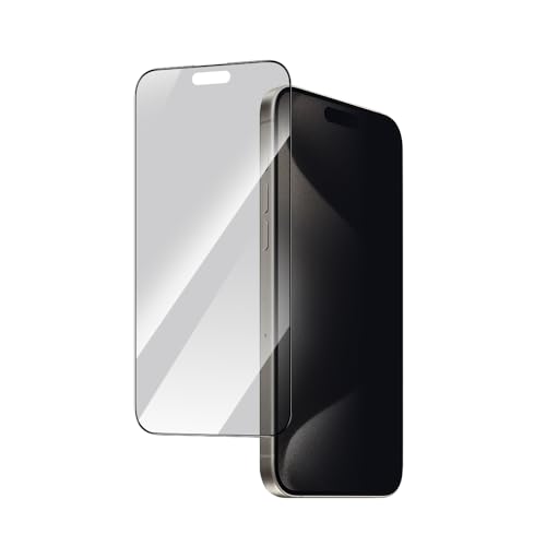 PERFECTSIGHT Privacy Screen Protector Compatible with iPhone 15 Pro 6.1 Inch, Anti Blue Light Anti Spy, HD Clear Bubble Free Anti-Scratch Case Friendly 5X Stronger Tempered Glass - color: HD Privacy, size: 6.1 inch