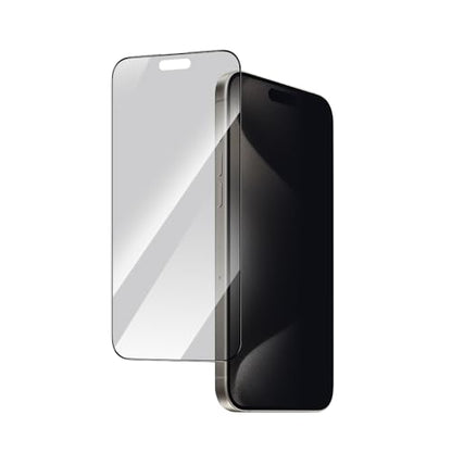 PERFECTSIGHT Privacy Screen Protector Compatible with iPhone 15 Pro 6.1 Inch, Anti Blue Light Anti Spy, HD Clear Bubble Free Anti-Scratch Case Friendly 5X Stronger Tempered Glass - color: HD Privacy, size: 6.1 inch