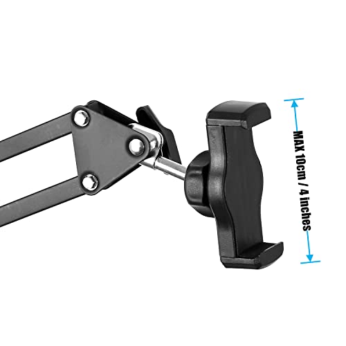 Phone Table Stand Overhead Mobile Phone Holder Adjustable Arm Mount