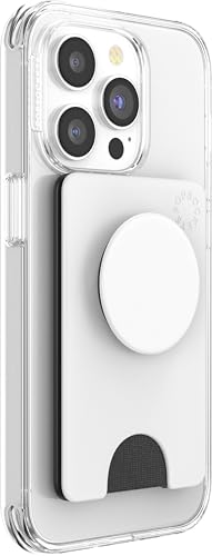 PopSockets Adhesive Phone Wallet with Grip- White - color: White Black, style: Adhesive