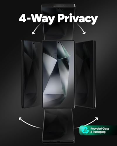 ZAGG InvisibleShield Glass Privacy 360 iPhone 16 Plus / 15 Plus Screen Protector - 4-Way Privacy Filter, 5X Stronger with Reinforced Edges, Scratch & Smudge-Resistant Surface, Install Tray Included - style: iPhone 16 Plus / 15 Plus
