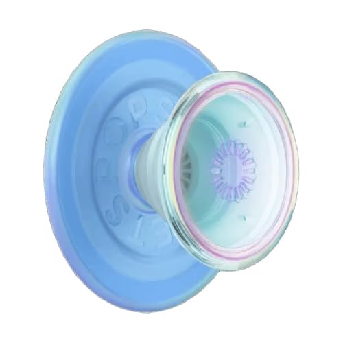 PopSockets Phone Grip for MagSafe, Magnetic Holder- Opalescent Blue - color: Blue Clear, style: MagSafe
