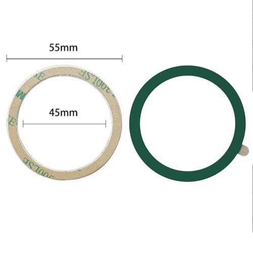TENOC Universal Metal Ring Sticker, 3Pcs, Green | Compatible with iPhone/Samsung/Android Cellphones, Magnetic Phone Charger/Mount/Holder Conversion - color: Green