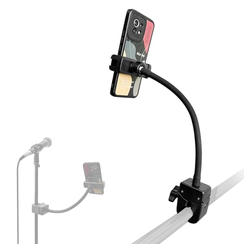 ROCKFREE Clip Phone Holder,360° Rotating Mount for Pole,11.81"Gooseneck Arm - style: 11.81" Gooseneck Arm Phone Holder