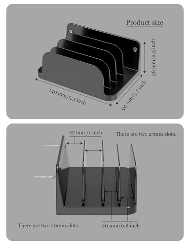 Wall Mount Phone Holder, Black - color: Black