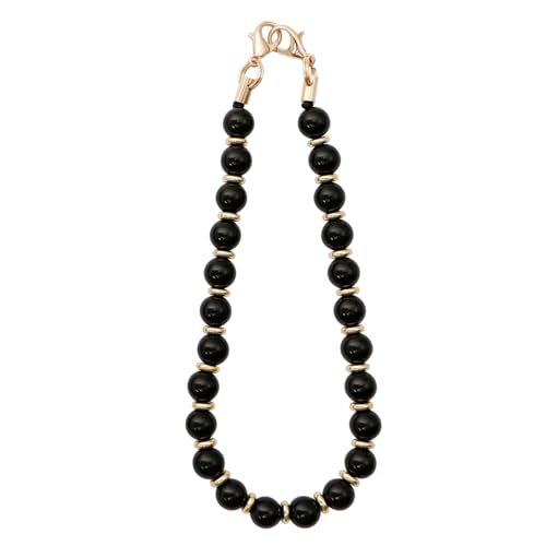 TENOC Marble Beaded Phone Wrist Strap, Obsidian Black - color: B-obsidian Black