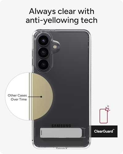 ZAGG Crystal Palace Samsung Galaxy S26 Plus Case with Kickstand - Clear, 13ft Drop Protection, Graphene Reinforced, Crystal Clear Anti-Yellowing Slim Protective Cover - size: Samsung Galaxy S26 Plus, style: Without Snap