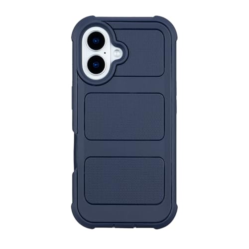 Defender for Phone case iPhone 16 Case with Belt Clip Heavy Duty Black | Military Grade Drop iPhone16 Protective Case, Shockproof Rugged Cover for iPhone 16 Cases Kickstand Blue 6.1 inch - color: Navy Blue