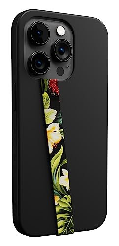 Phone Loops: Non-Elastic Phone Grip, Phone Strap, Phone Holder for Hand - Small, Light and Discreet Phone Loop Cell Phone Holder for Hand - Phone Finger Holder - color: Fabric: Floral