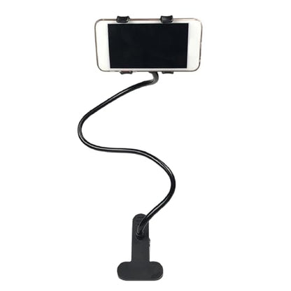 Zopsc Gooseneck Phone Holder for Bed, Flexible Long Arm Cell Phone Stand with Clamp, 360 Adjustable Overhead Mount for Headboard Desk Bedside, for 4 7in Smartphones