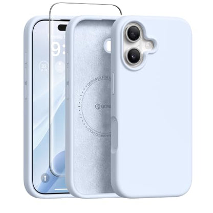 GONEZ Magnetic for iPhone 16 Case, Silicone Cover Baby Blue - color: Baby Blue, size: Iphone 16