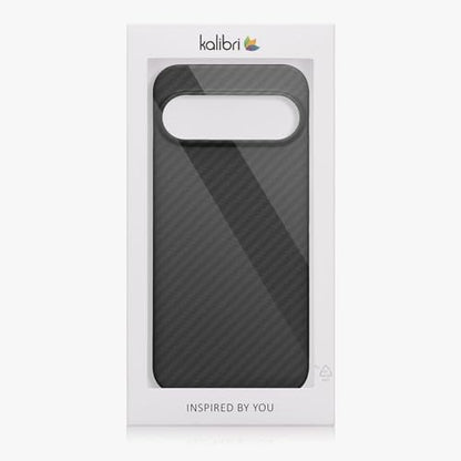 kalibri Aramid Fiber Case Compatible with Google Pixel 9 - Case Super Slim Strong Protective Phone Cover - Black Matte - size: Pixel 9