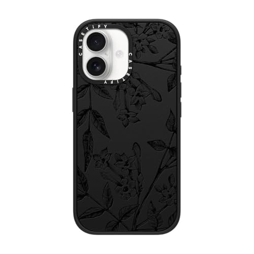CASETiFY for iPhone 17 Case - Impact Compatible with MagSafe | 8.2 ft. 4x Military Grade Drop Protection | Botanical Jasmine | Matte Black - color: Botanical Jasmine, size: Iphone 17 (6.3")