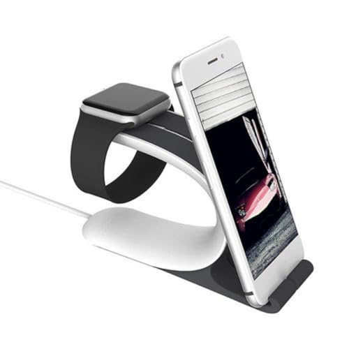 Phone Watch Charging Stand for Smartphones and Smartwatches, Silicone ABS