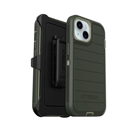 OtterBox iPhone 17e & iPhone 16e (Only) - Defender Series Case - Lichen The Trek (Green) - Screenless - Rugged & Durable - with Port Protection - Holster Clip Includes - Microbial Defense Protection - color: Lichen The Trek (Green), style: Non-MagSafe
