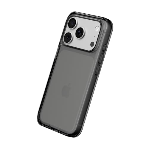 RhinoShield Clear Phone Case for iPhone 17 Pro | Anti-Yellowing, Transparent, High Clarity, Shockproof, Military Grade Drop Protection - color: Ash Black, size: iPhone 17 Pro