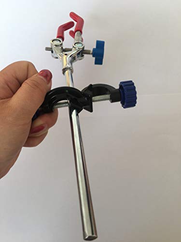 Lab Clamp 3 Prong Finger with Lab Stand Clamp Holder Boss Head - style: 3 finger clamp+stand clip