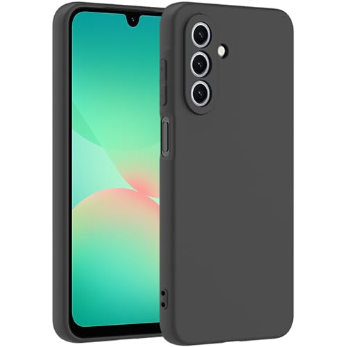 TENOC Phone Case for Samsung Galaxy A26 5G, Black Case Anti-Fingerprint Protective Bumper Matte Cover - color: Black Matte, size: A26