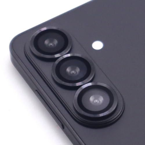for Samsung Galaxy S26 / S26 Plus Camera Lens Protector Metal Ring Tempered Glass Lens Cover Accessories (Black) - color: Black