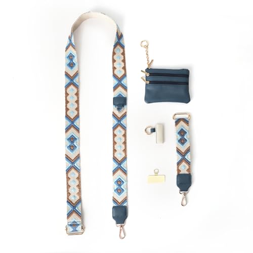 Cell Phone Strap Crossbody Universal Phone Lanyard Adjustable Strap Compatible with Most Smartphones Aztech - color: Skyblue